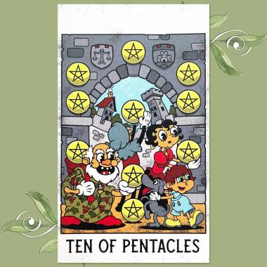 Mystical Medleys Tarot - Ten of Pentacles