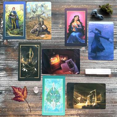 Chromatic Fates Tarot and Mysterium Game Cards