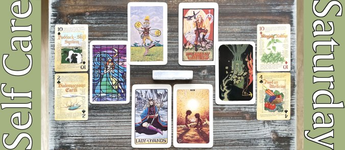 Self Care Saturday Tarot Reading with the Fantasy Showcase Tarot and Permaculture Playing Cards
