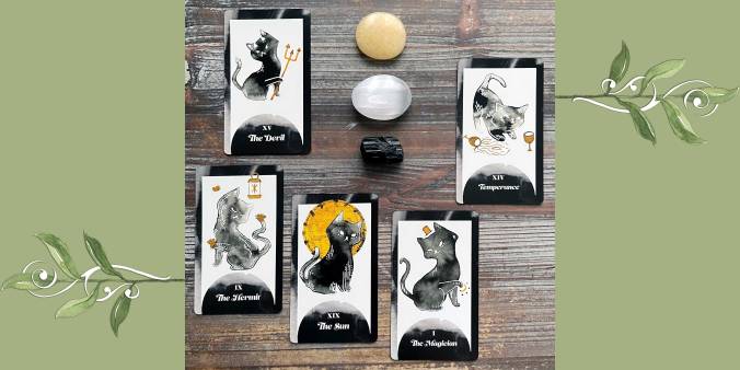 Black Cat Tarot - Majors Only Deck