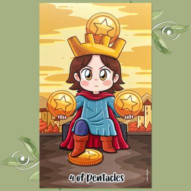 Autumn Miss Tarot - Four of Pentacles