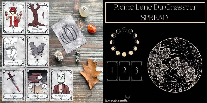 Pleine Lune du Chasseur Lenormand Reading with the Halloween Lenormand