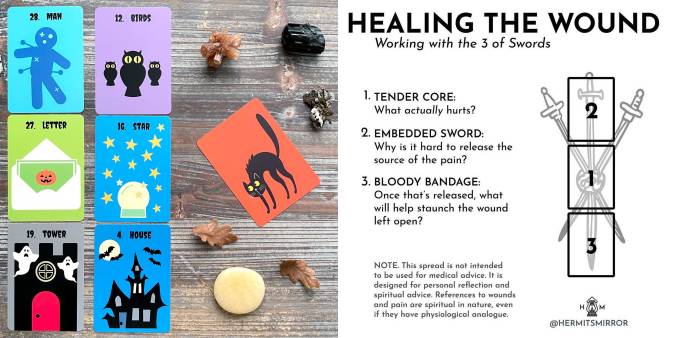 The Healing Wound Lenormand Reading with Mystery's Halloween Lenormand