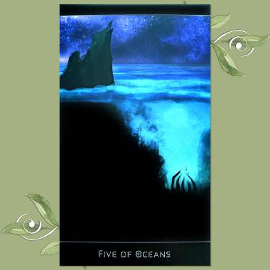 The Lost Forest Tarot - Five of Cups - Five of Oceans