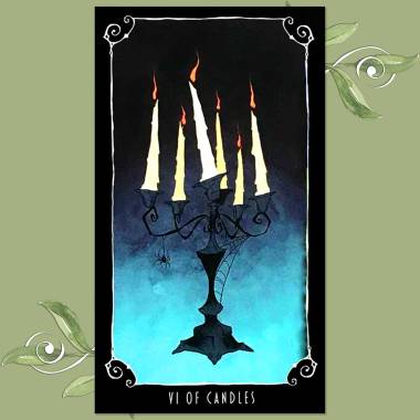 Hocus Pocus Tarot - Six of Candles - Six of Wands