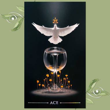 True Black Tarot 5th Anniversary Edition - Ace of Cups