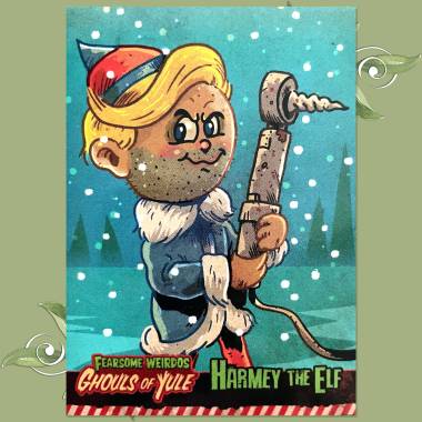 Fearsome Weirdos Ghouls of Yule Cards - Harmey the Elf