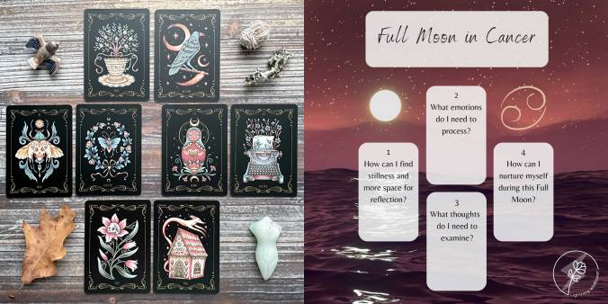 Full Moon in Cancer Lenormand Reading with the Nocturnal Garden Lenormand