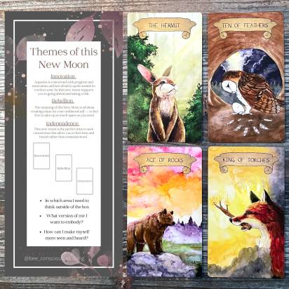 New Moon in Aquarius Tarot Reading with Tarot Fauna