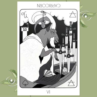 The Illustrated Fox Tarot - Six of Swords