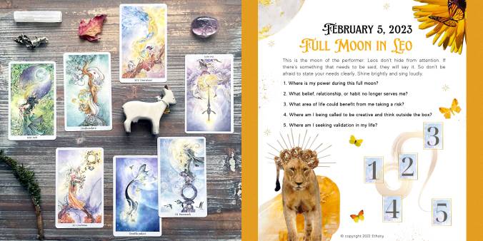Full Moon in Leo tarot reading with the Tarot Skrytých Světů