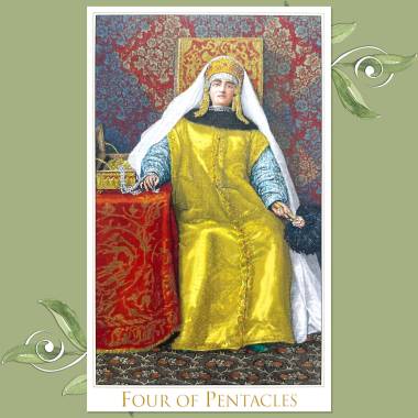 The Victorian Romantic Tarot - Four of Pentacles