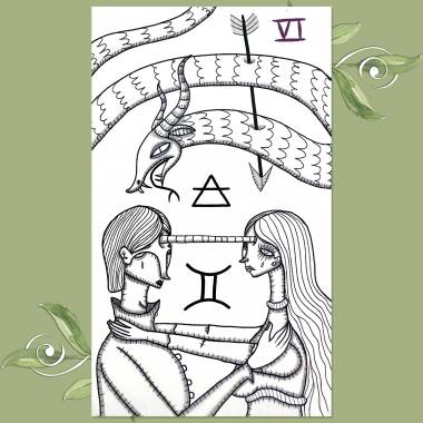 Medieval Mischief Tarot - The Lovers Card
