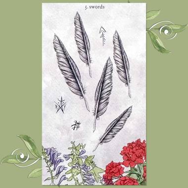 The Likely Tarot - Five of Swords