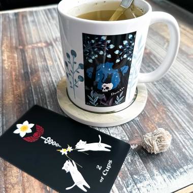 Blooming Cat Tarot - Two of Cups