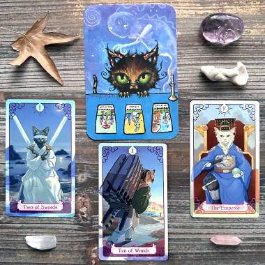 Purple Cat Tarot and The Gratitude Postcard Oracle