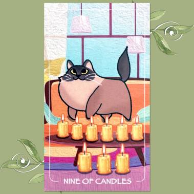 Diary of Cats Tarot - Nine of Swords