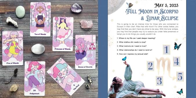 Full Moon in Scorpio and Lunar Eclipse Tarot Reading with the Pastel Journey Tarot