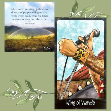 Out of Hand Tarot and and the #DailyCalm Quote by Elliot Page