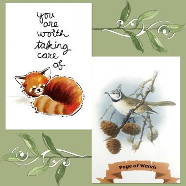 Biological Illustration Tarot and Thera-Pets Emotional Support Animal Cards