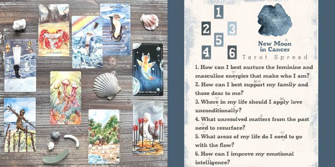 New Moon in Cancer Tarot Reading with the Healing Waves Tarot