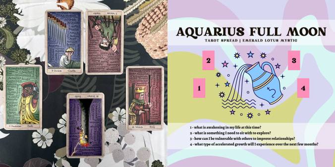 Aquarius Full Moon Tarot Reading with the Word Cloud Tarot HappyToast Deck