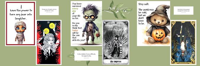 Morte Tarot, Any Means Necessary Tarot, Night Sun Tarot, and Halloween Affirmation Deck