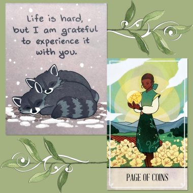 The Fablemaker's Tarot Page of Coins Page of Pentacles and It's Going to Be Okay 2024 Day-to-Day Calendar by Kate Allan