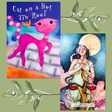 78Tarot Magical Justice Card and Cat Comfort Cards