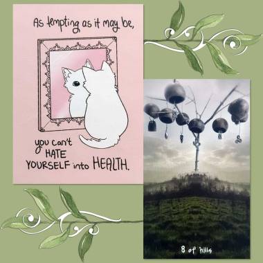 Remembering the Sweet Fool Tarot, Eight of Pentacles, Eight of Hills, and It's Going to Be Okay 2024 Day-to-Day Calendar by Kate Allan