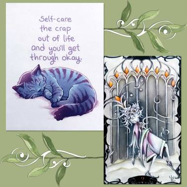 Tarot of the Enchanted Garden Nine of Wands and It's Going to Be Okay 2024 Day-to-Day Calendar by Kate Allan