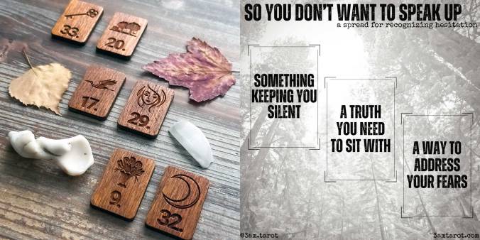 So You Don't Want to Speak Up Lenormand Reading with Pentagram's Wooden Lenormand Set