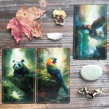 Terrestrial Fauna Oracle - Hawk, Parrot, Panda