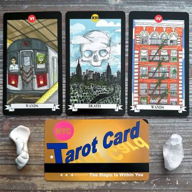 NYC Tarot - Six of Wands, Death, Four of Wands