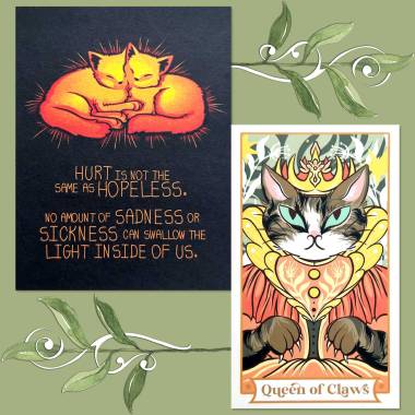 Paw of Light Tarot and It’s Going To Be Okay 2024 Day-to-day Calendar By Kate Allan