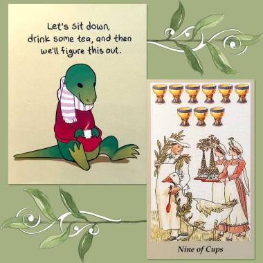 Victorian Romance Tarot's Nine of Cups and It’s Going To Be Okay 2024 Day-to-day Calendar By Kate Allan