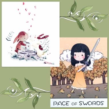 Honey Knight Tarot's Page of Swords and the Cozy Comfort Cards for Sad and Anxious Moments