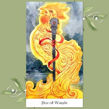 Tarot of the Golden Wheel - Ace of Wands