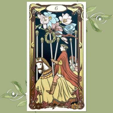 Retro Impressions Tarot - Six of Wands