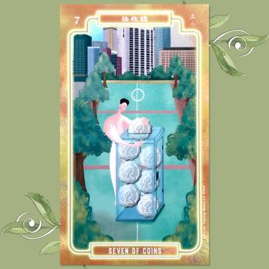 Hong Kong Tarot - Seven of Coins
