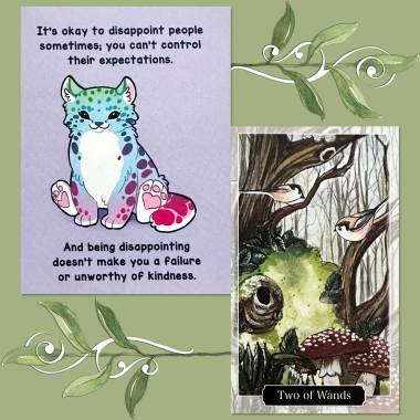 Spirits of the Woodland Tarot Two of Wands and It’s Going To Be Okay 2024 Day-to-day Calendar By Kate Allan