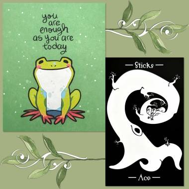 Tarot of the Absurd's Ace of Wands and It’s Going To Be Okay 2024 Day-to-day Calendar By Kate Allan