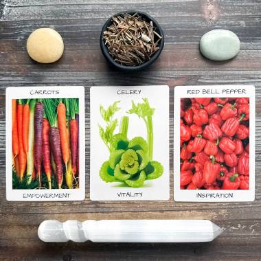 The Food Healing Oracle - Carrots, Celery, Red Bell Pepper