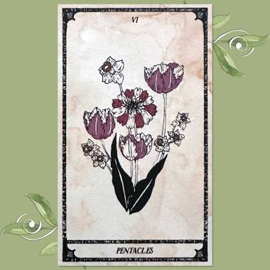 Viola Lux Umbra Tarot - Six of Pentacles