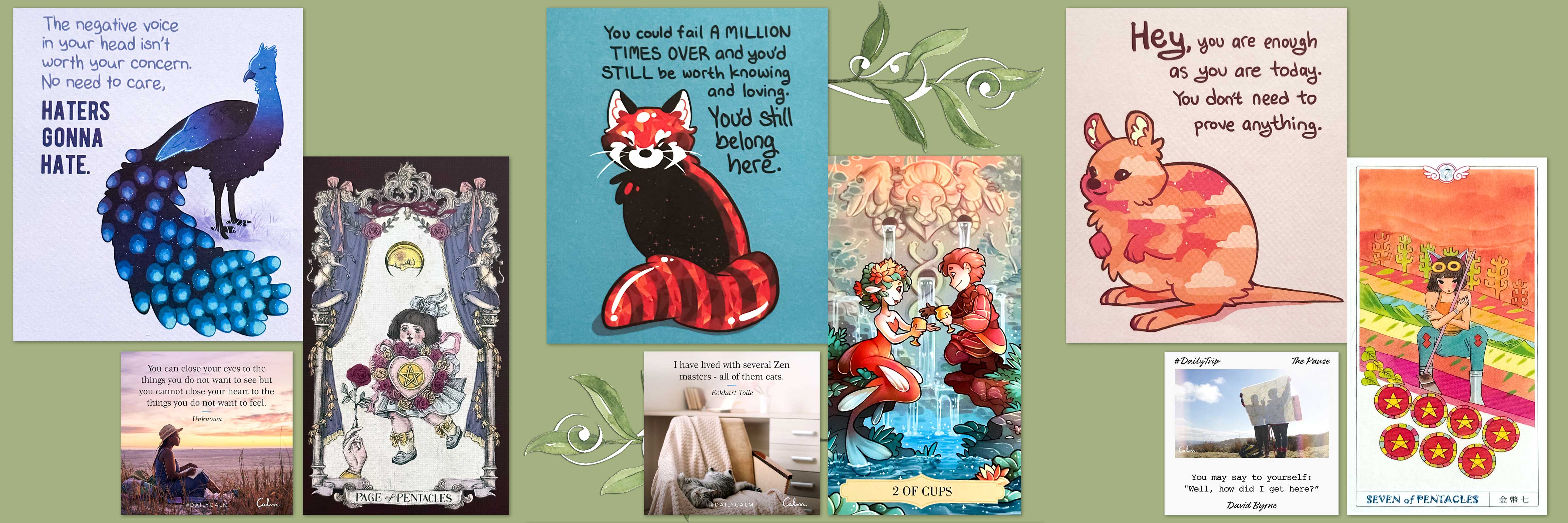 Vacant House Tarot, Once Upon a Time Tarot, Elf of Heaven Tarot, and It’s Going To Be Okay 2024 Day-to-day Calendar By Kate Allan