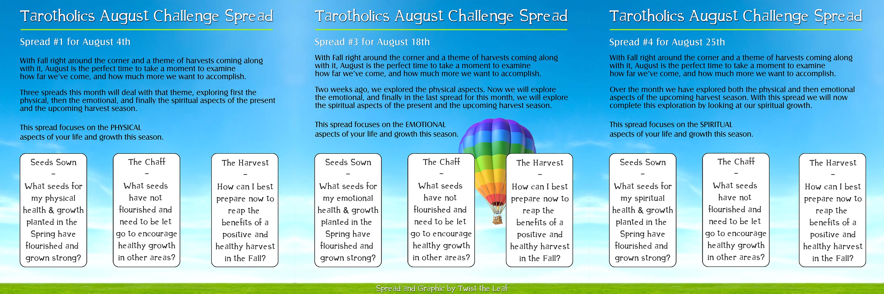 Tarotholics Harvest Challenge Spreads