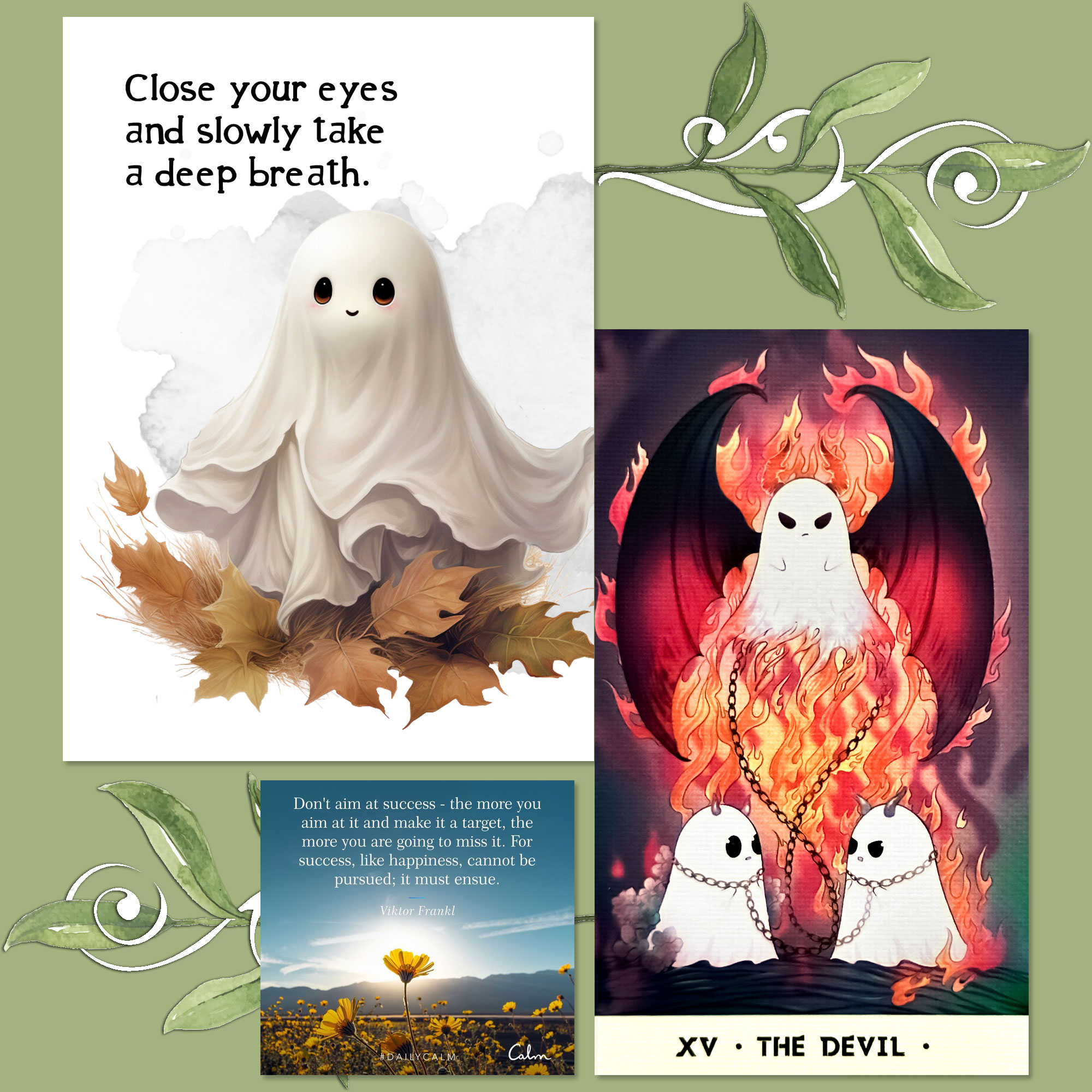 Orchid Valley Tarot and Halloween Affirmation Cards