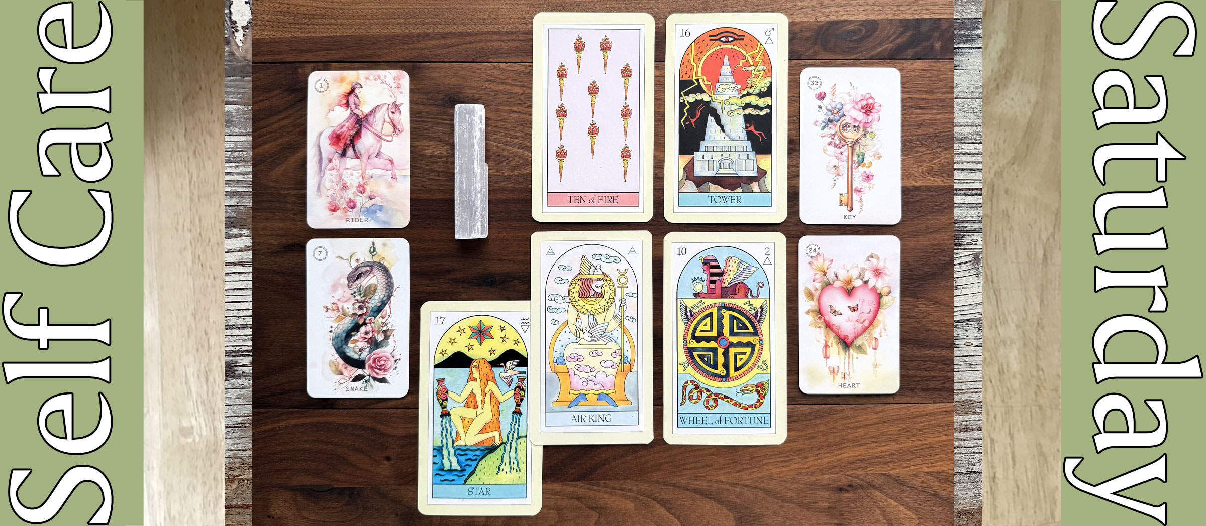 Self Care Saturday Tarot Reading with the Mystic Meg Tarot and Sweet Blossom Lenormand