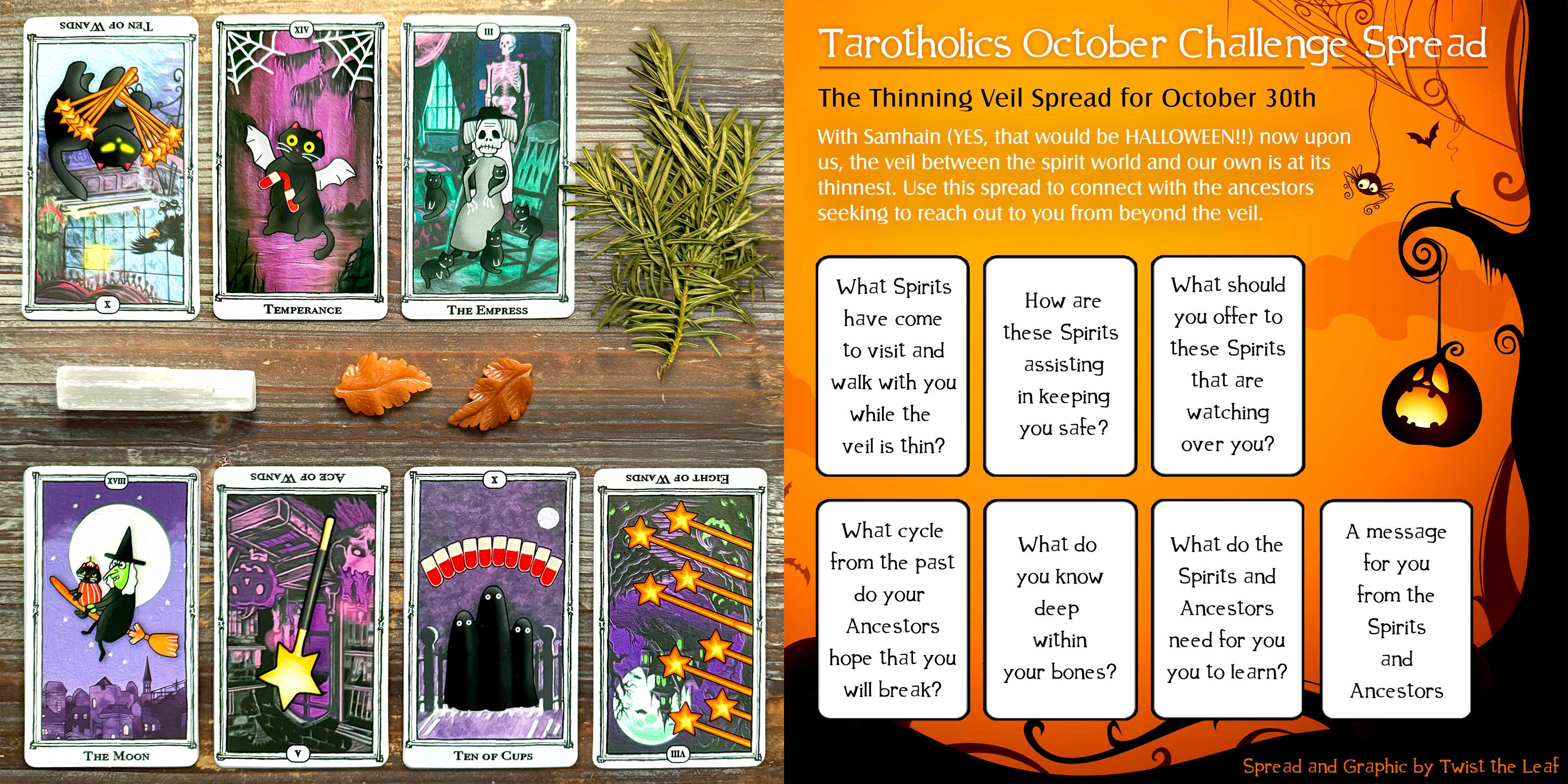 Tarot Reading with the Creepy Halloween Cat Tarot