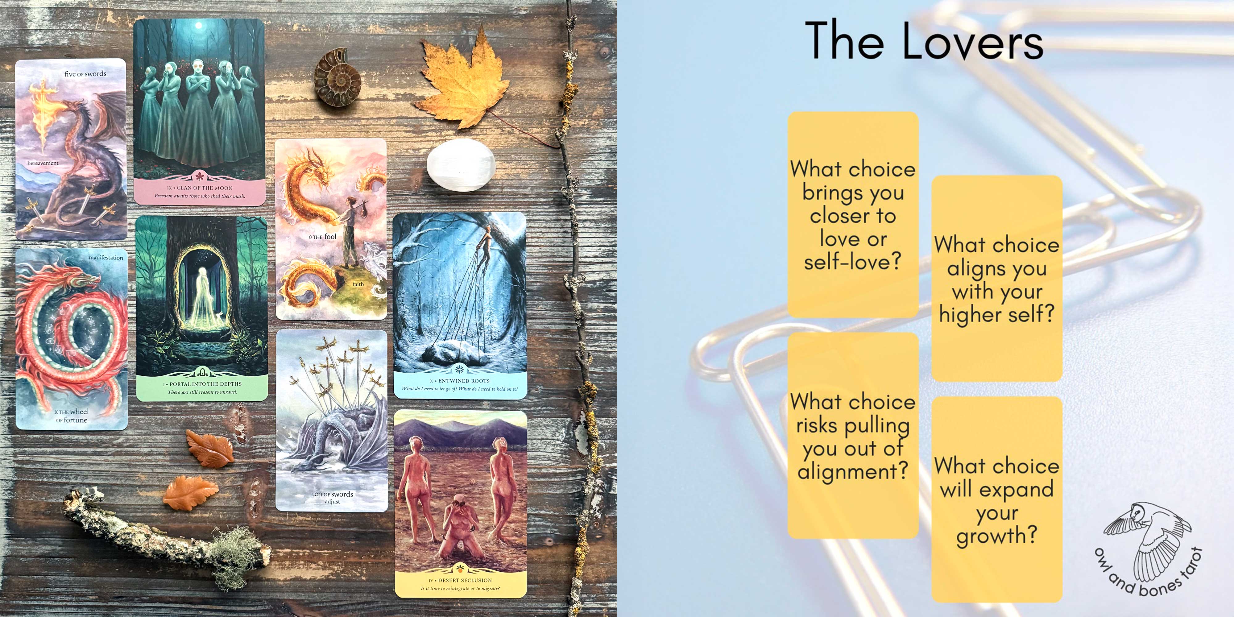 The Lovers Tarot Reading with The Mythical Creatures Tarot and Life's Seasons Oracle